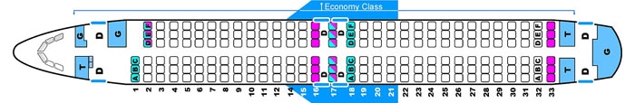 Ryanair Boeing B737-800 seats plan